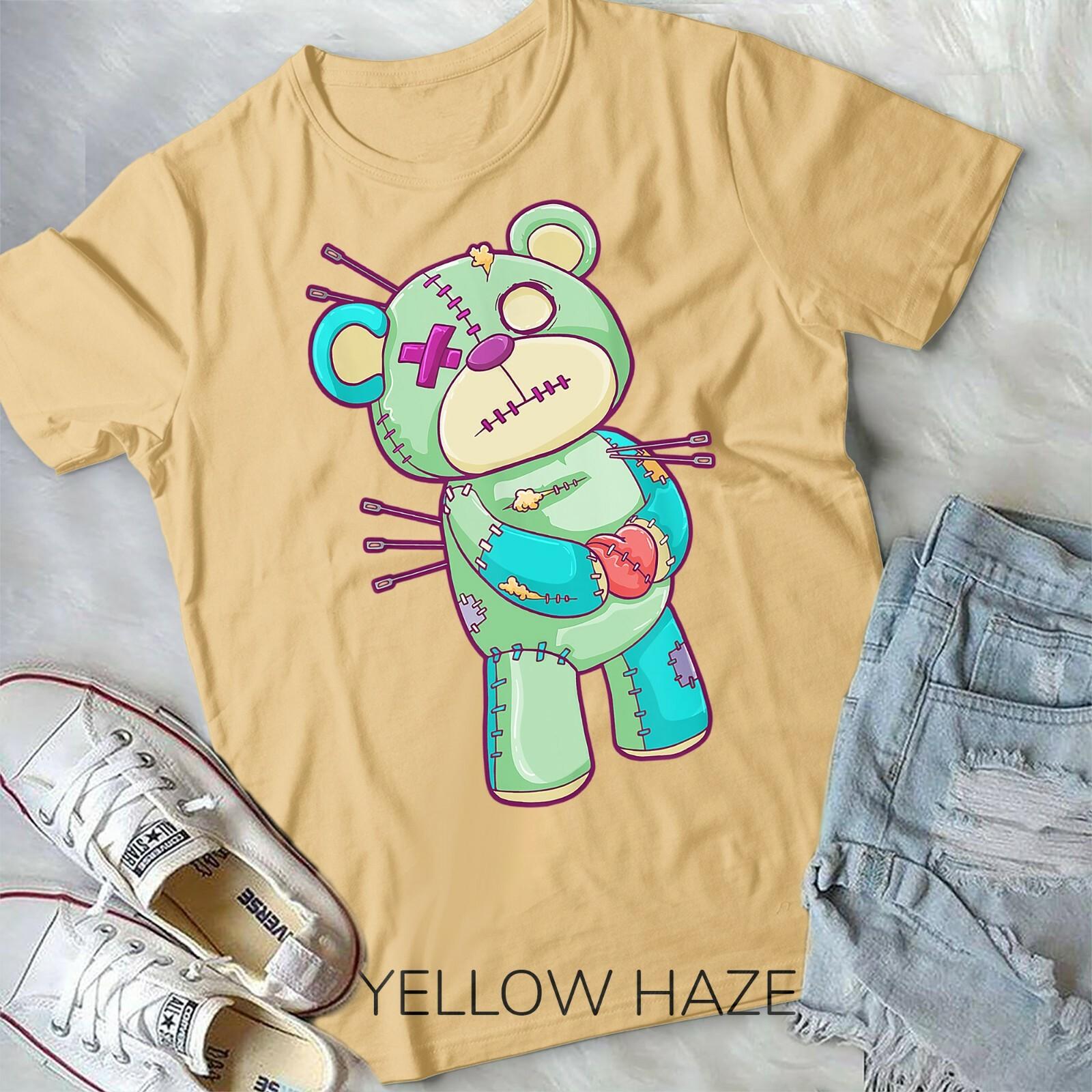 Pastel Goth Nu Teddy Bear Nu Goth Menhera Kawaii Anime Unisex Form T-shirt M