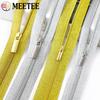 2/3/5M Meetee 3# 5# Gold Sliver Nylon Zipper with Sliders Coil Zips for Handbag Repair Kit Zippers Tape DIY Sewing Accessories