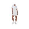 Adidas Originals Solid Color Logo Print Round Neck Short Sleeve Dress Women Dress White HL6613