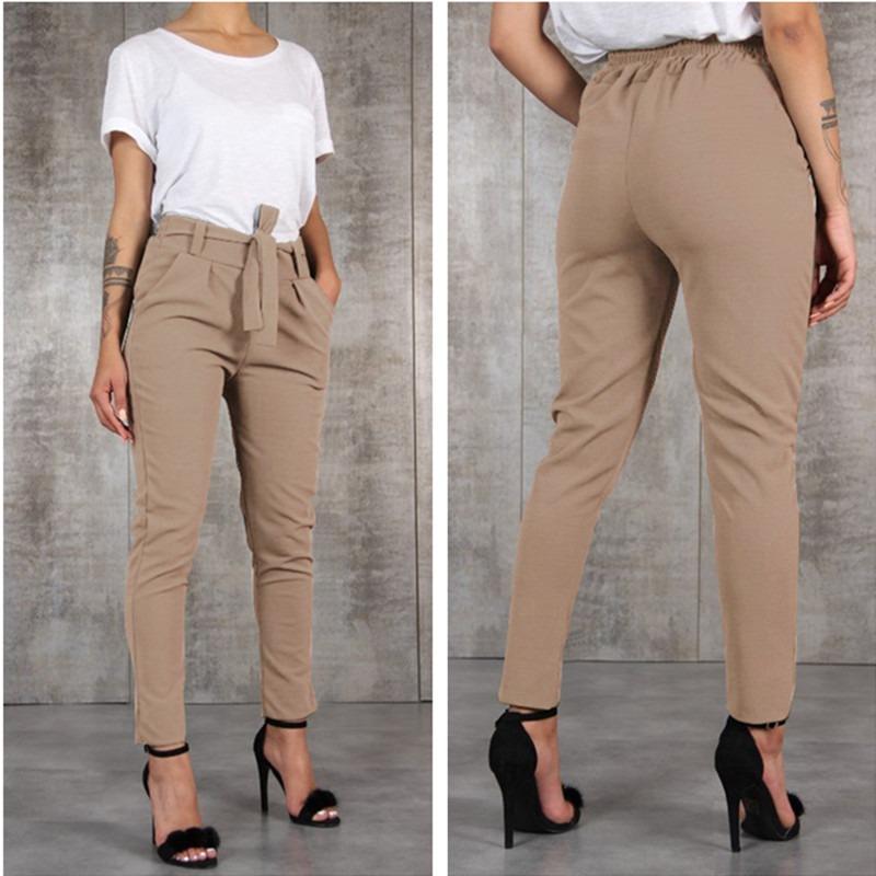 Women's Fashion Casual Solid Color Print Pants & Capris