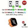 2025 New Wired to Wireless CarPlay Universal 2 in1 Mini Adapter Android Auto Smart Box Plug and Play Auto Connection OTA Update