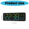 62KD Modern LED Wall Clock Ambient Light Color Changing Date Temperature Display Gift