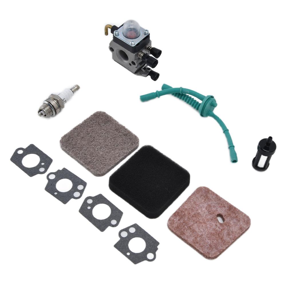Vergaser Luftfilter Kraftstofffilter Zündkerze Kraftstoffleitungssatz für STIHL FS38 FS45 FS46 FS55 KM55 FS85