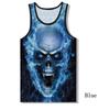 Graphic 3d Print Skull Mens Gym Muscle Vest Shirt Sport Fitness Tank Tops