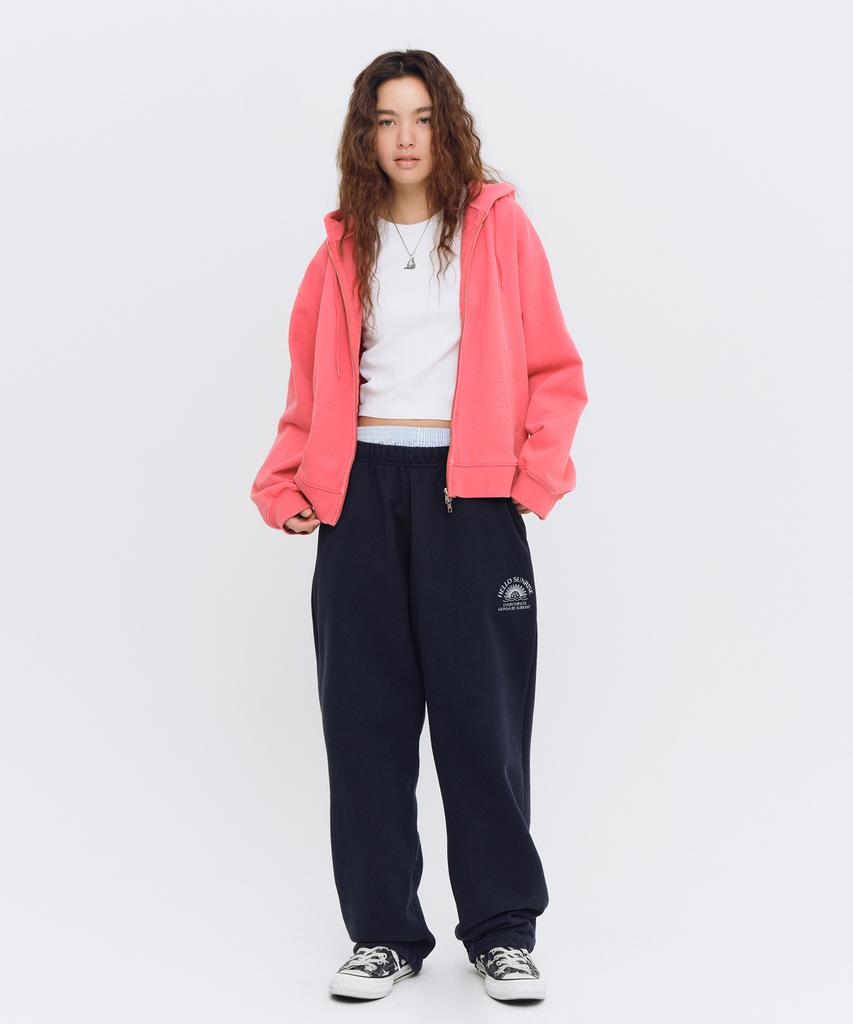 Hello Sunrise Hs Symbol Hoodie Zip Up_Vtg Pink