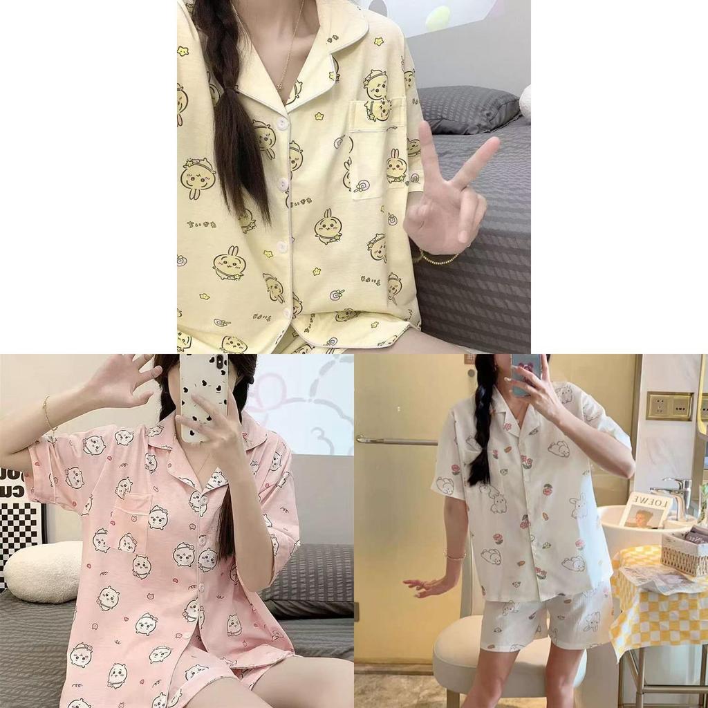 Summer Girl Sleepwear Set With Doll Collar And Floral Print Made Of Milk Silk For Cozy Home And Sleep Comfort