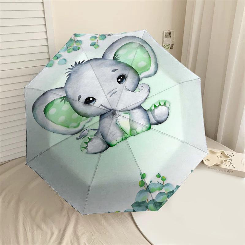 

1PC Elephant Umbrella-8-Rib Reinforced, Automatic Open, Lightweight & Durable, Fashion Accessory for Outdoor, H0320