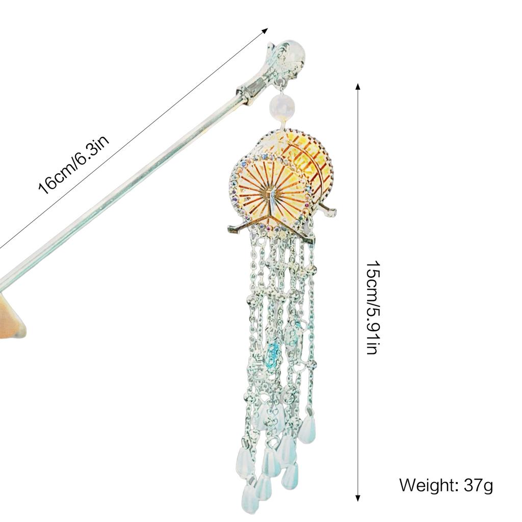 Luminous Hairpin For Women Creative Windmill Tassel Hair Stick Neo Chinese Style Jewelry Hair Accessories Hanfu Dress Hairpins