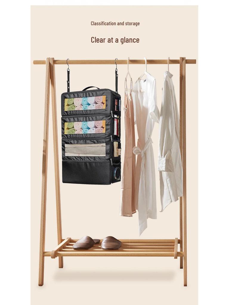 Beliebte Reise-Hängeorganizer-Tasche mit großem Fassungsvermögen für Studentenwohnheime und Kleideraufbewahrung