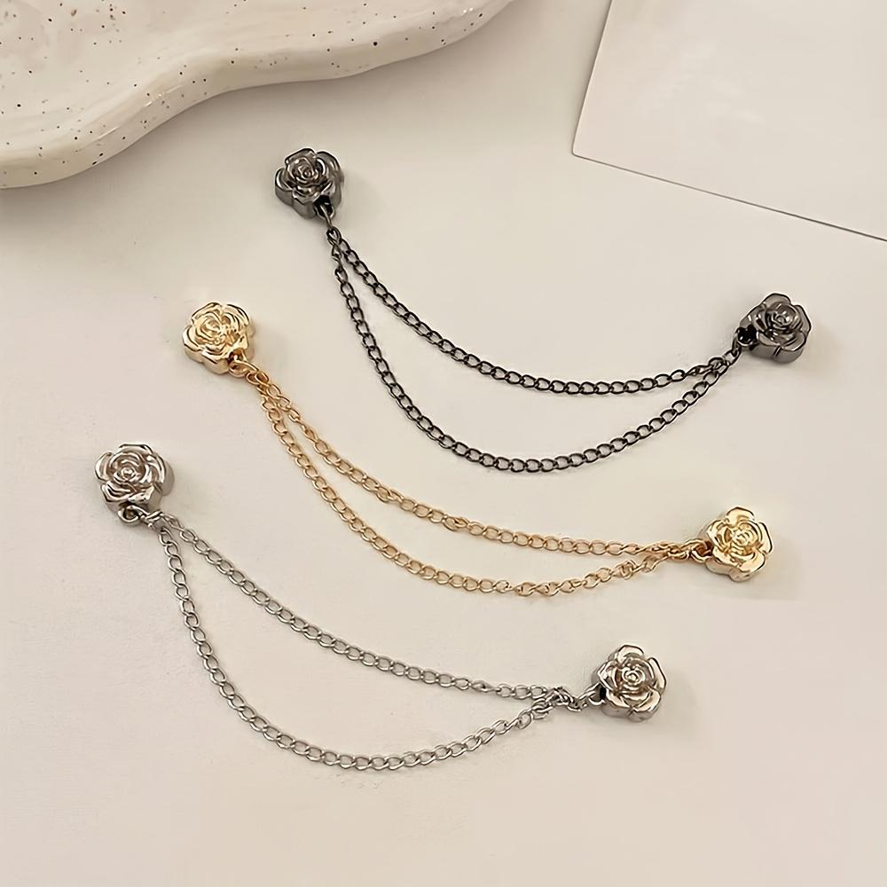 3Pcs Camellia Adjustable Fasteners For Fixing Sleeves, Preventing Pants From Dragging On The Ground, Shortening Clothing, Adjustable Hem With Length Camellia 3Pcs