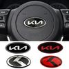 6x3.3cm Auto Lenkrad Mittelplakette Emblem Aufkleber für K2 K3 K5 K7 K9 KX3 Stinger Forte Sorento Sportage R Rio Soul