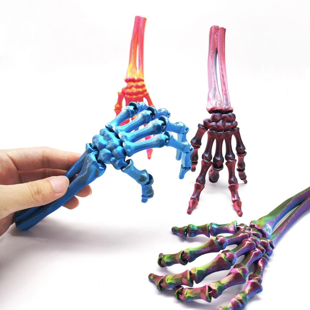 3D Printed Halloween Skeleton Hand Bone Model - Scary DIY Prank Ornament