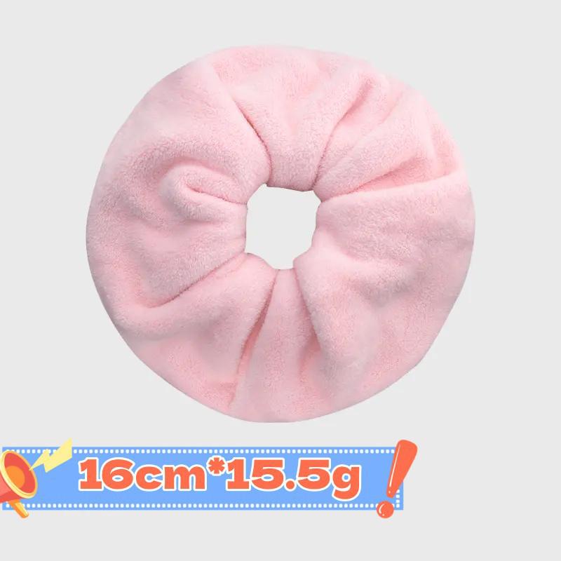 Super Absorbent XL Plush Hair Towel Scrunchie - Gentle, Damage-Free, Dual-Use for Hair & Face Washing