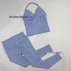 TK Sports Fitness Set: Back-Beauty Halter Tank & Longline Strappy Yoga Wear