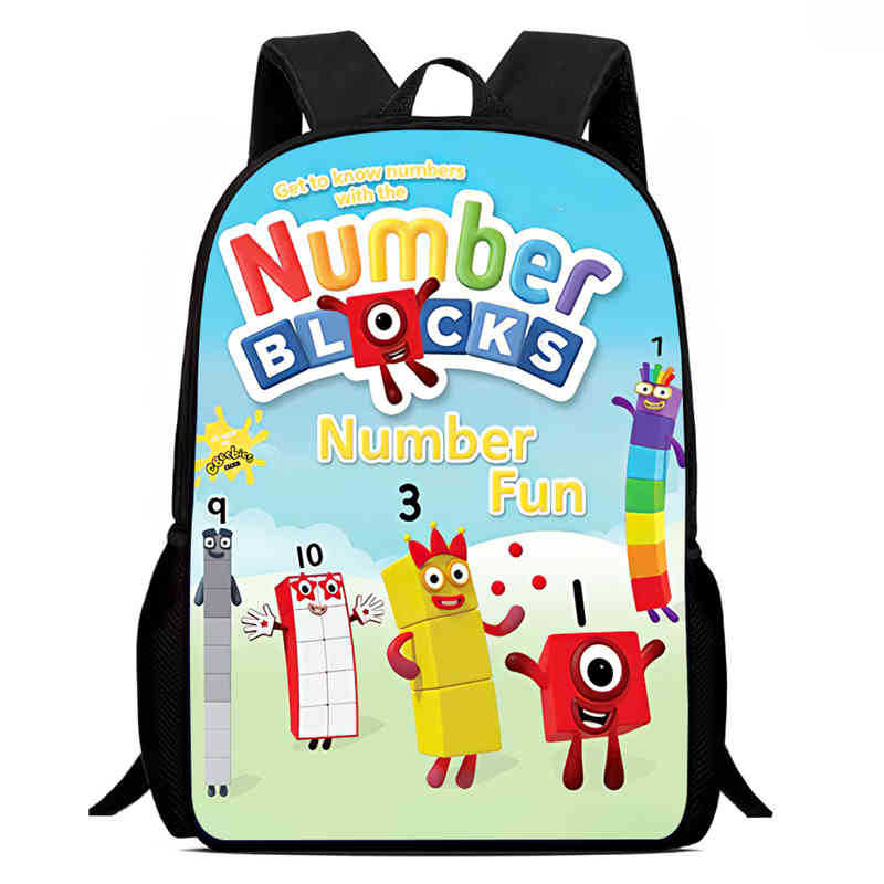 Digitale Bausteine Numberblocks Schultasche Hochauflösend Multifunktional Oxford Leichter Rucksack