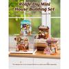 Rolife DIY Miniature House Kit Champs-Élysées Bistro Mini Dollhouse Model Building Kit Wooden 3D Puzzle Toys with LED Light for Home Decor Gift for