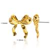 Vintage Bowknot Stainless Steel Earrings For Women Elegant Jewelry Gold Plated Stainless Steel Stud Earring Christmas Jewelry