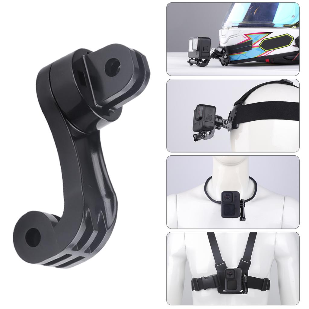 Multiple Position Action Camera Holder Secure Center Vertical Horizontal Mounting Rapid Installation 360 Degree Rotating