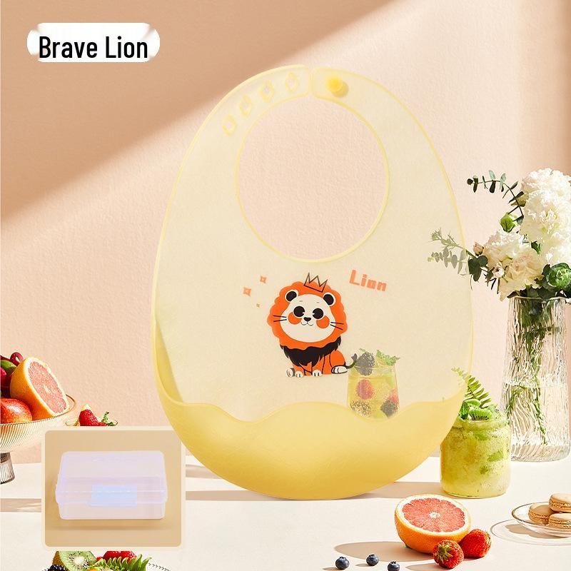Ultra-Thin Waterproof Silicone Bib for Babies - Soft and Durable Drool and Food Catcher