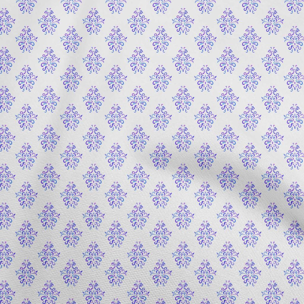oneOone Georgette Viscose Bluish Violet Fabric Block Sewing Craft Projects Fabric Prints By Yard 42 Inch