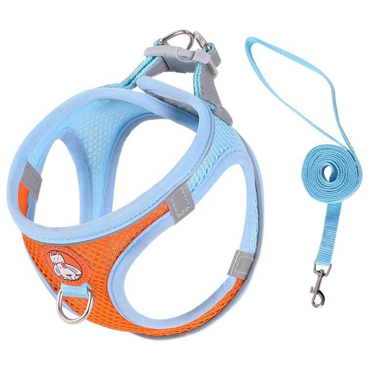 Reflective Breathable Cat Harness & Leash Set - Anti-Escape Vest for Safe Walks
