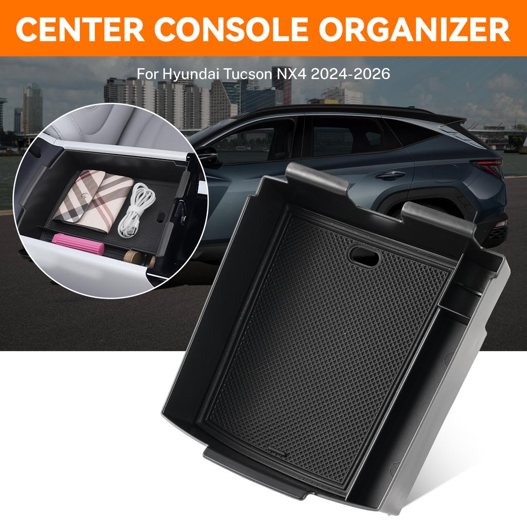 For Hyundai Tucson NX4 Facelift 2025 2026 Armrest Storage Box Center Console Organizer Container Pallet Holder Tray Accessories