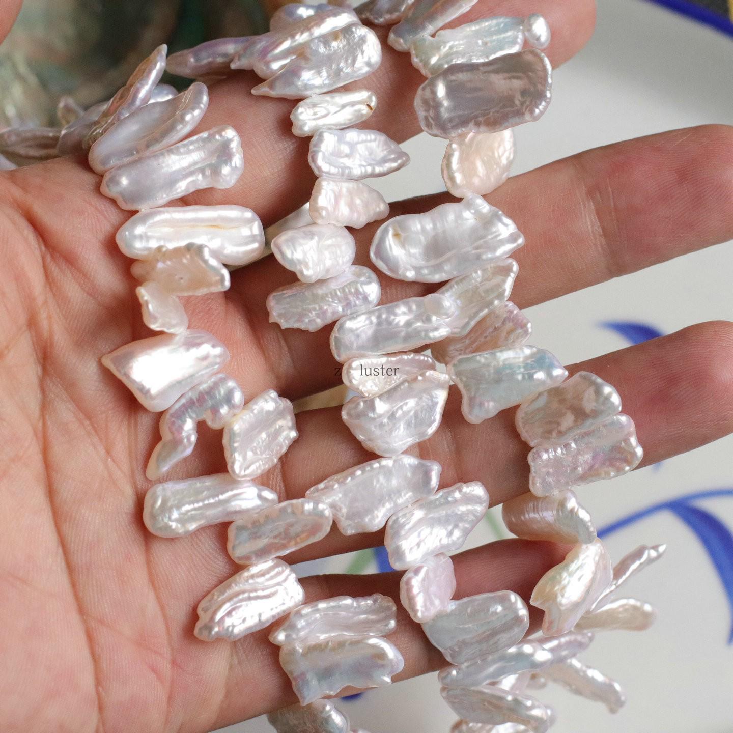 Baroque Freshwater Pearl Irregular Pipa Bead for DIY Jewelry and Hairpin Accessories