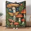 Bunte Pilz-Print Flanelldecke Hohe Qualität Warm Bequem Decke für Alle Jahreszeiten Perfekt für Geschenke Heimdeko