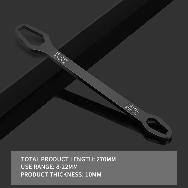 Verstellbarer Doppelkopf-Torx-Schlüssel – 8–24 Mm, Selbstspannend, Für Maschinenbau & Autoreparatur (Silber)