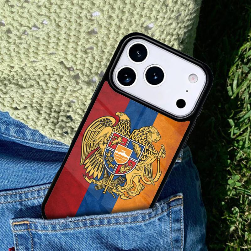Armenia Coat Of Arms Flag Phone Case Cover for IPhone 11 12 13 14 15 16e 17 Pro Max Coque for IPhone 17 Air