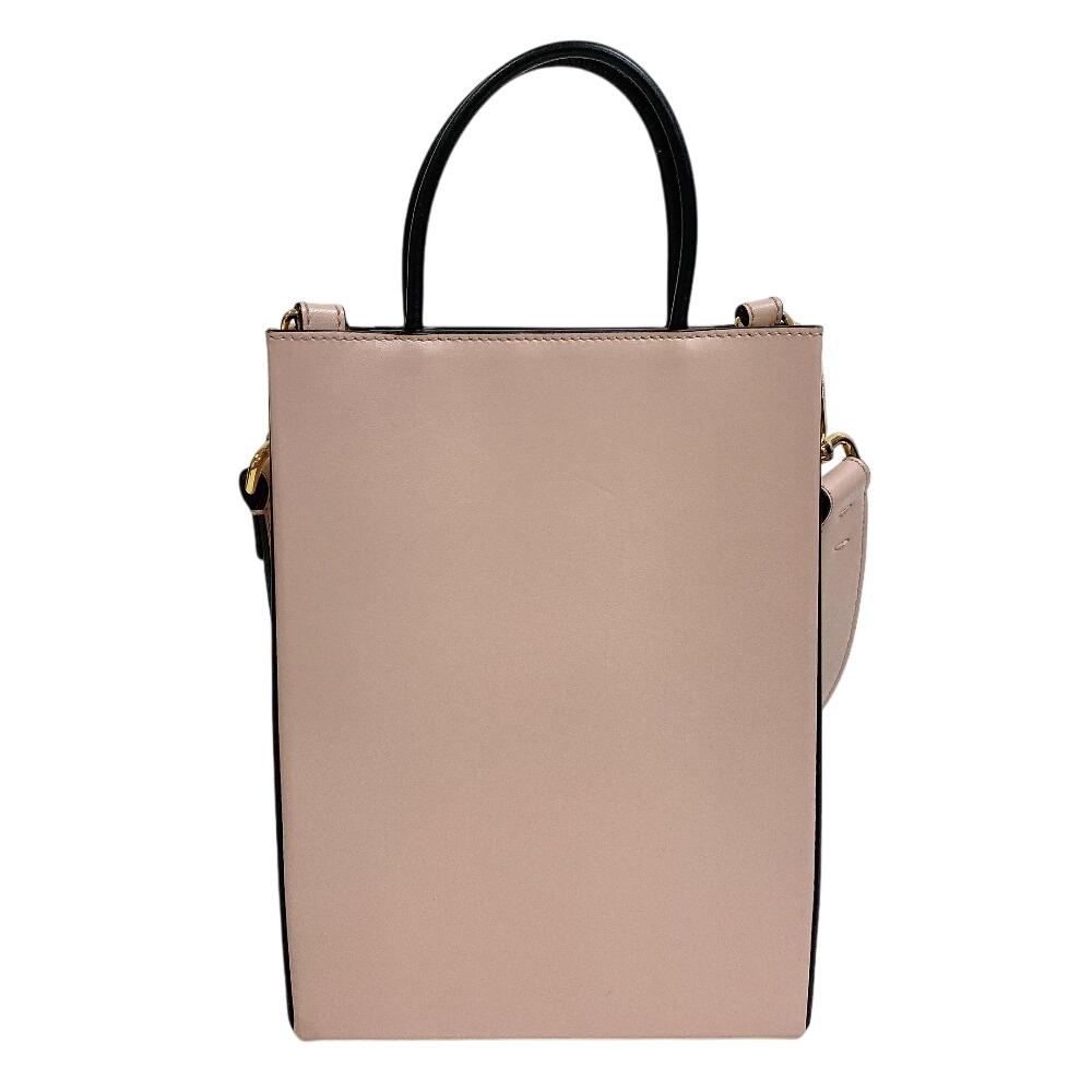 FENDI 8BH382 2WAY handbag leather shopping bag small Shoulder Bag pink leather Women Used