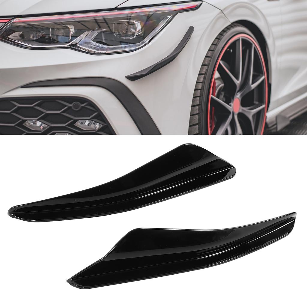 2PCS Front Bumper Aero Kits Canards Wing for Maxton   Replacement for MK8 2021+(Glossy Black )