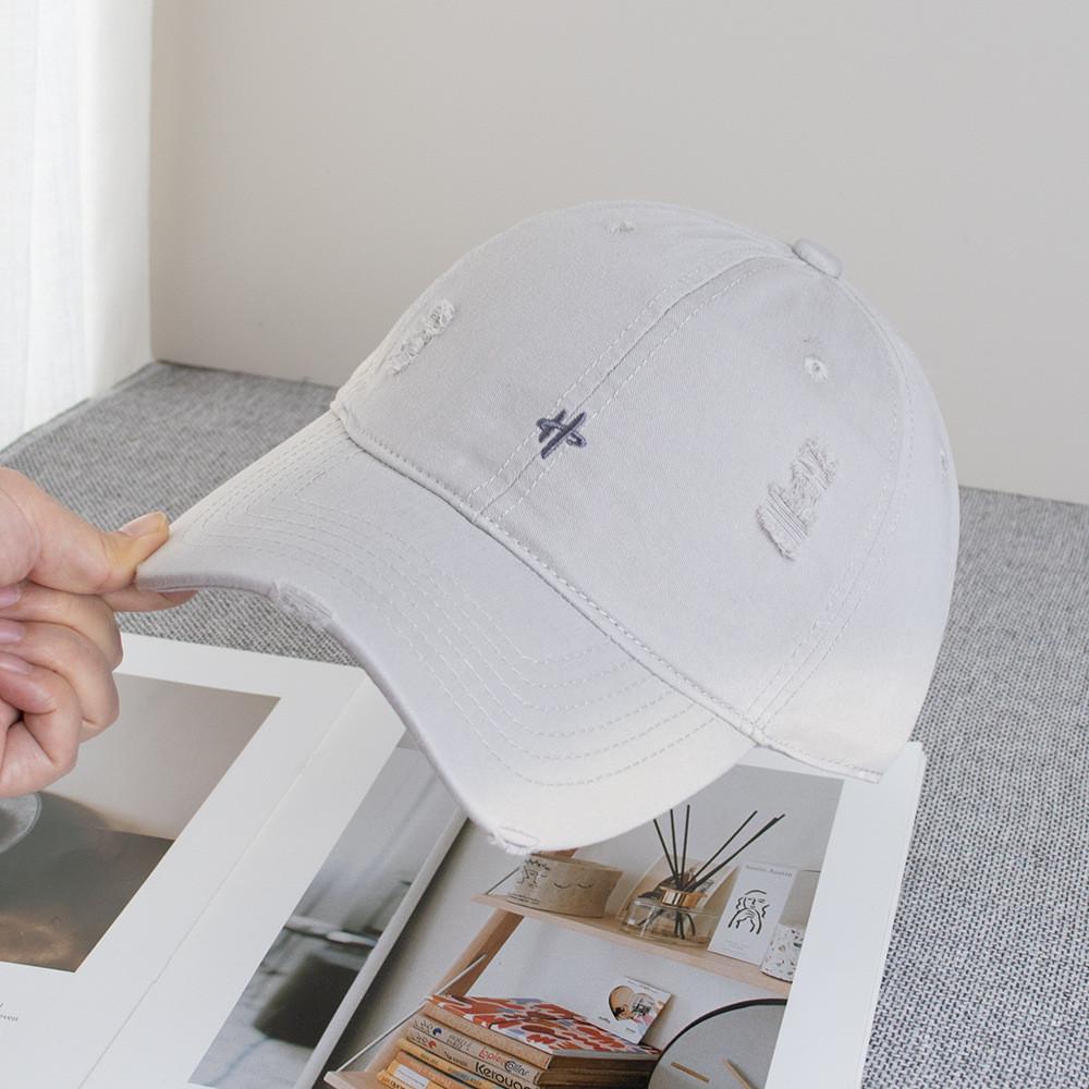 Spring Letter Embroidered Cotton Baseball Cap With Sun Protection For Casual Wear