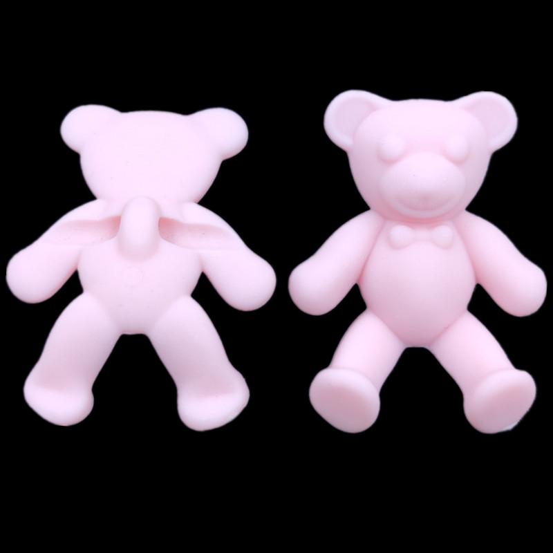 33x30mm 10 Stück Lose Perlen DIY Für Matte Bären Schmuckherstellung Halskette Armband Bonbonfarbe Anhänger