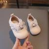 Baby Girls White Bow Decor Mary Jane Dress Shoes