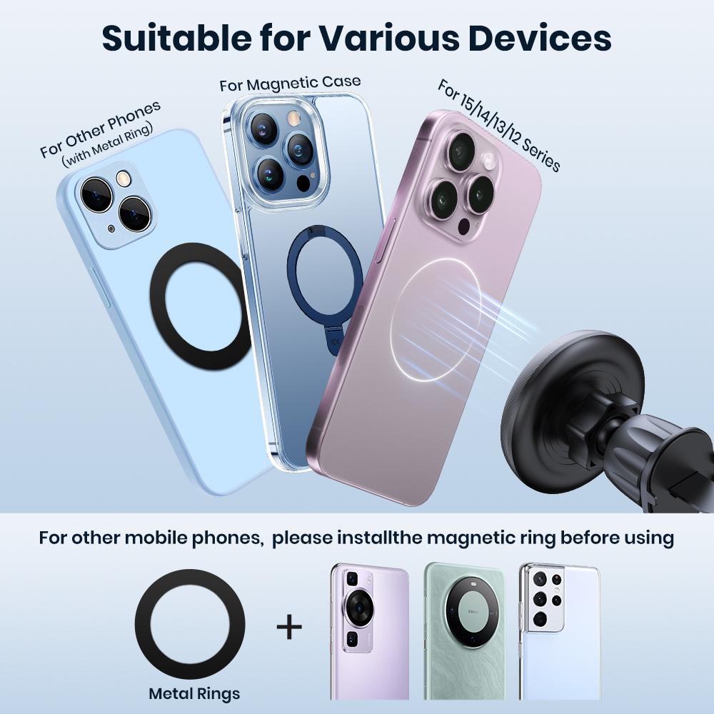 TOPK Magnetický držák telefonu Mag-Safe do auta do mřížky ventilace Držák telefonu do auta s nejsilnějším magnetem Kolébka do auta pro řadu iPhone 15/14/13/12