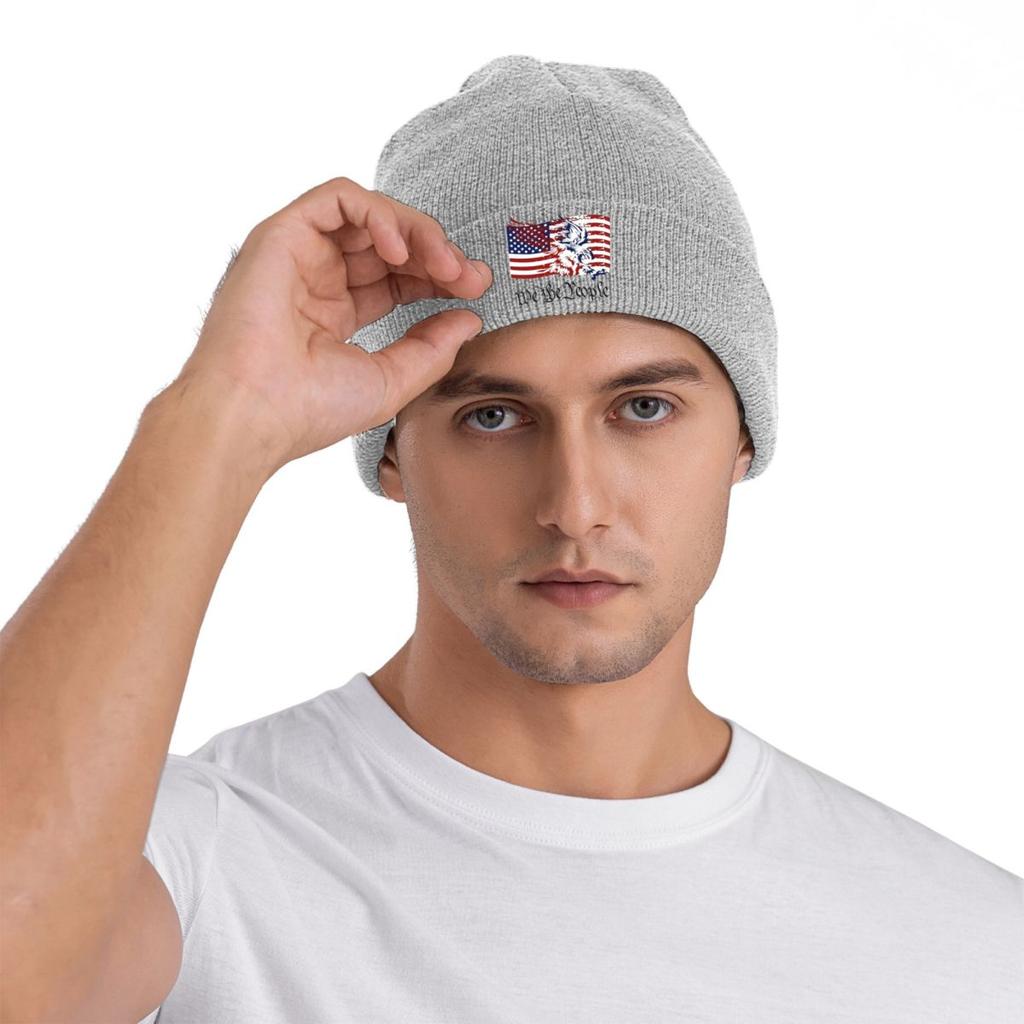 American Eagle Print Warm Knitted Cap Winter Knit Bonnet Hat Skullies Beanies Hip Hop Caps for Unisex