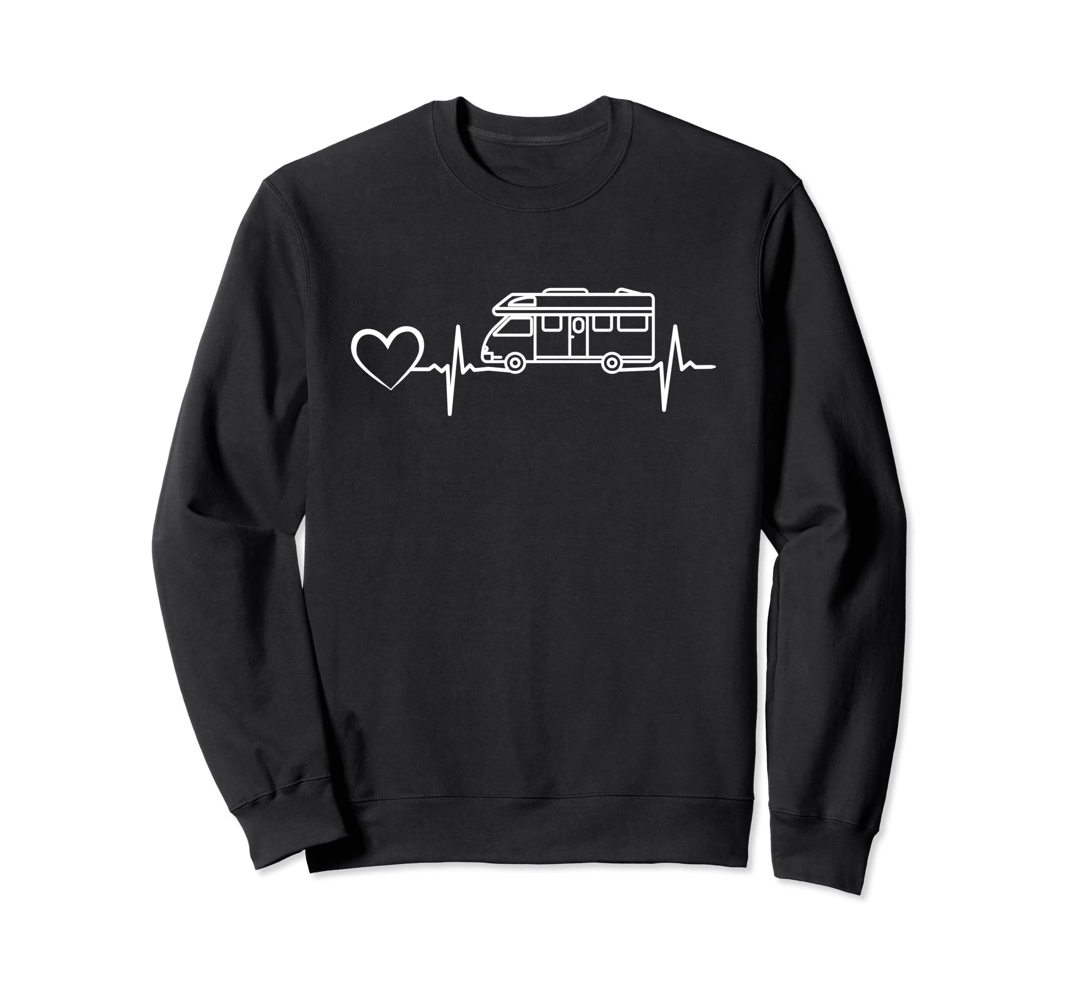 

Camping Camper Heartbeat Heart Heartbeat Caravan Sweatshirt чёрный