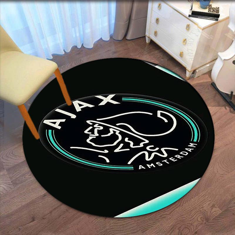 Ajax Printed Round Rug Carpet Chair Rug Area Rug Entryway Doormats,for Office Chair Living Room Bedroom Kitchen Room.