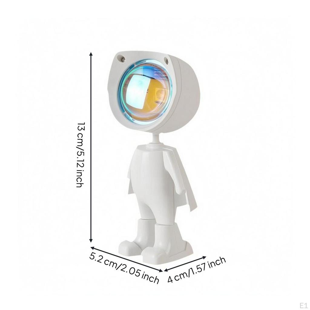 Astronaut Light Lamp Rotating Head Sunset Touchless Switch Tabletop for