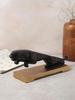 The Panther’s Leap On Gold Base | 29 × 8 × 11 Cm