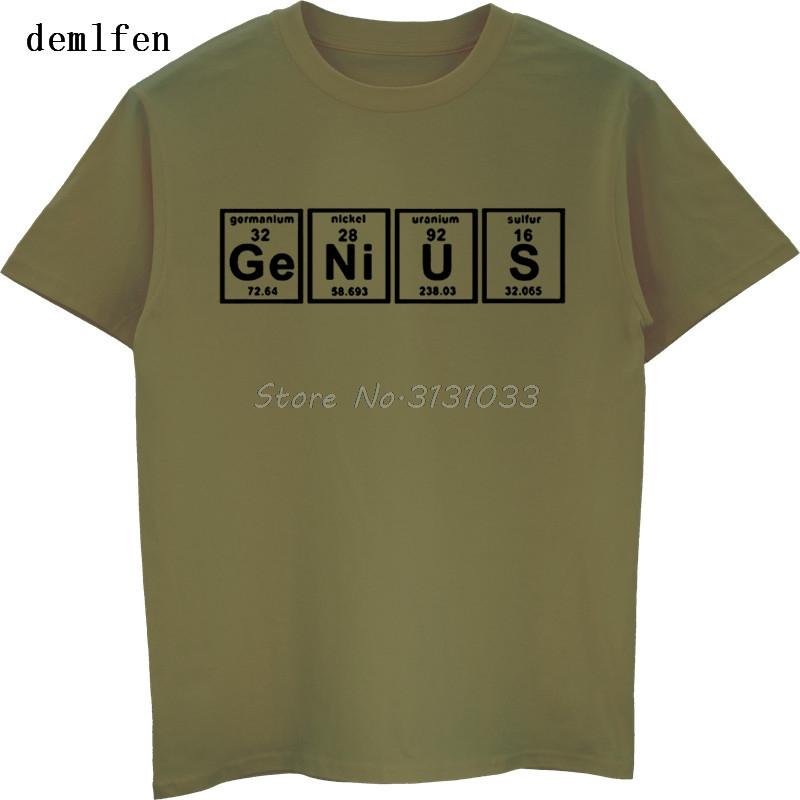 Funny Genius Periodic Table Science Chemistry T-shirt Summer Adult Printed Mens Cotton T Shirt Casual Unisex Tees Tops