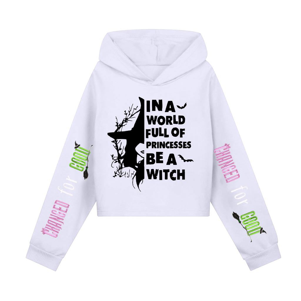 Children's Hooded Hood, Trendy Long Sleeved Witch Hoodie