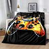 1pc Game Controller Printing Lightweight Flannel Blanket, Comfortable and Warm Blanket, for Camping Sofa Bed and Couch Office, Suitable for G