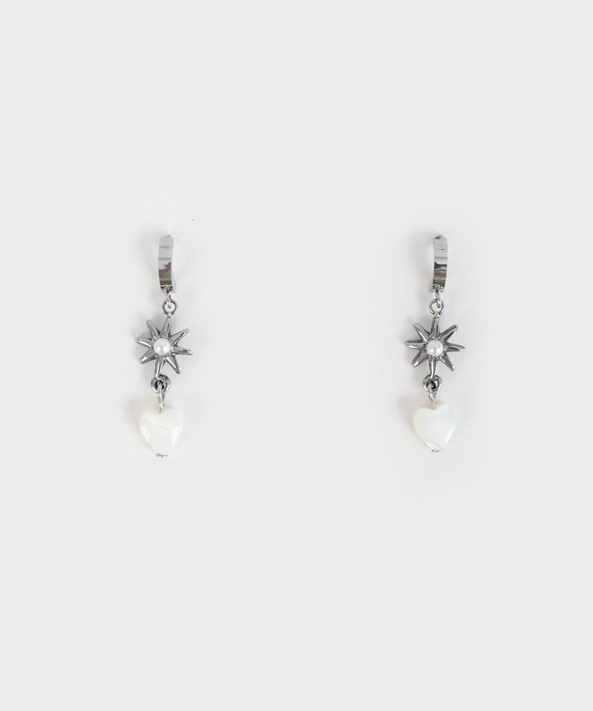 Linger Piece Sun And Heart Drop Earring