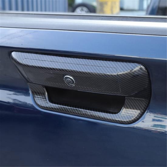 Carbon Fiber Rear Tailgate Handle Trim For Dodge Ram 1500 2018