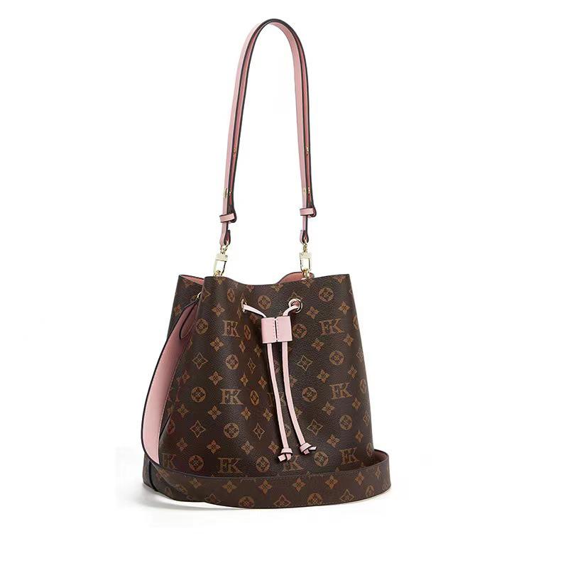2025 Hong Kong Stamp Drawstring Bucket Handbag: Versatile, Light Luxury Crossbody for Women