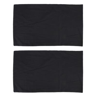 2 Fundas de Almohada Cierre tipo sobre Resistentes a la Suciedad Color Liso Suaves para Dormitorio 48 X 74cm
