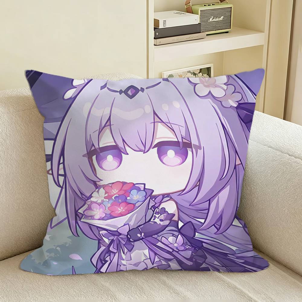Game HSR CCastorice Square Sofa Pillow Cover Solid Color Living Room Home Decor Cushion Case