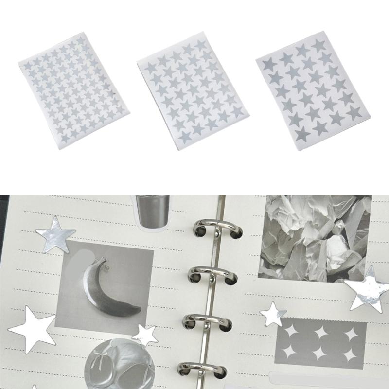 Glitzernde metallische Sternaufkleber Haftende Sternaufkleber Etiketten für Scrapbooking Geschenkpapier Journal Kinder Motivationsaufkleber